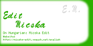 edit micska business card